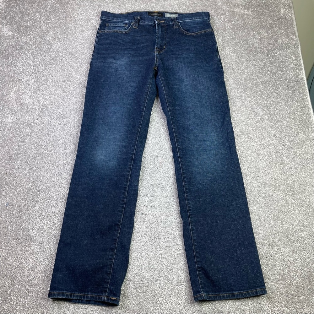 Aeropostale Jeans Men's 32X31 Blue Straight Mid-Rise Dark Wash Denim Stretch
